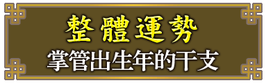 整體運勢掌管出生年的干支
